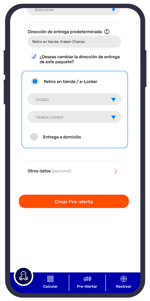 Kraken Courier App > Pre-Alertar
