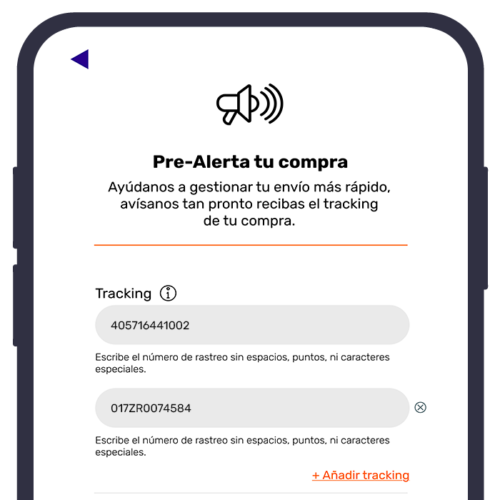 Tutorial > Pre-Alertar > Mi Casillero Internacional Kraken Courier Kraken Courier App > Pre-Alertar